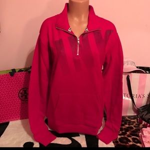 PINK quarter-zip sweatshirt